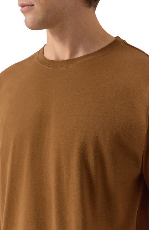 Хлопковая футболка Dries Van Noten 021100-2600-703 Коричневый  021100-2600-703 Фото 5