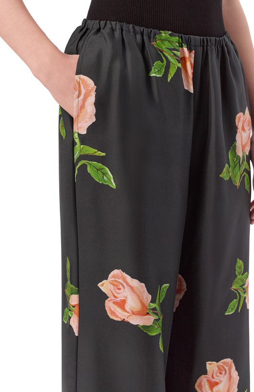 Шелковые брюки Nanushka ARVENN Чёрный  ARVENN Фото 5