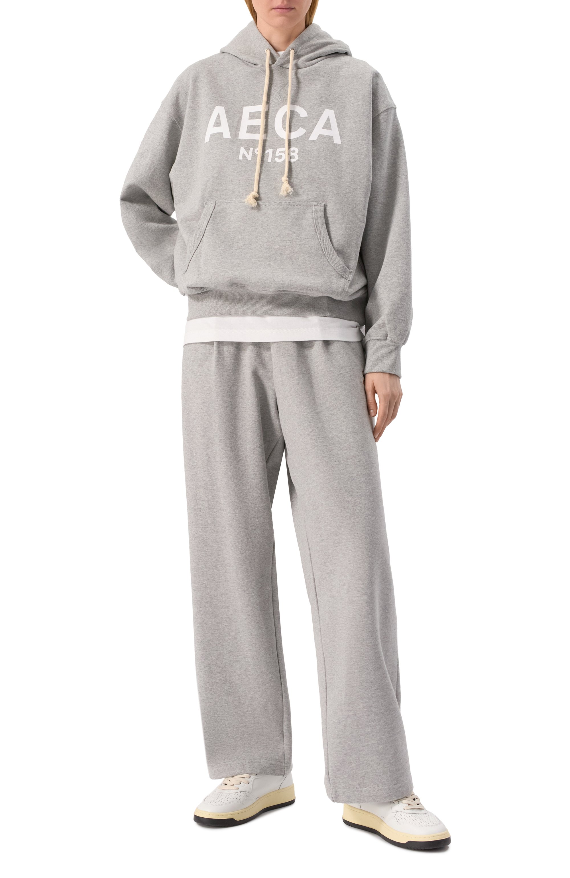 Хлопковое худи AECA WHITE, арт. AWCMFWBDTSPSO002C0.GREY/WHITE (S), фото 2