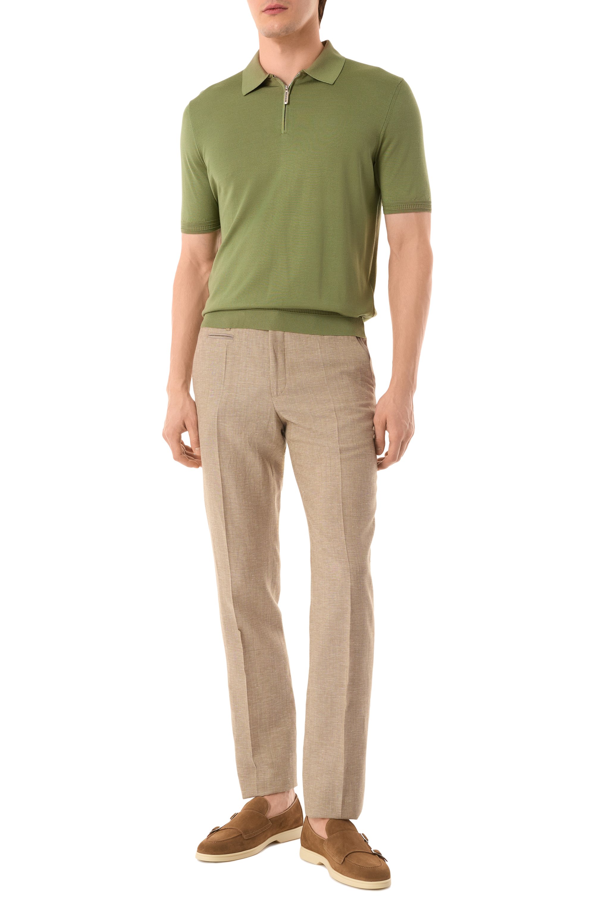 Брюки из шерсти и льна CORNELIANI, арт. 254B05-2514164, фото 2