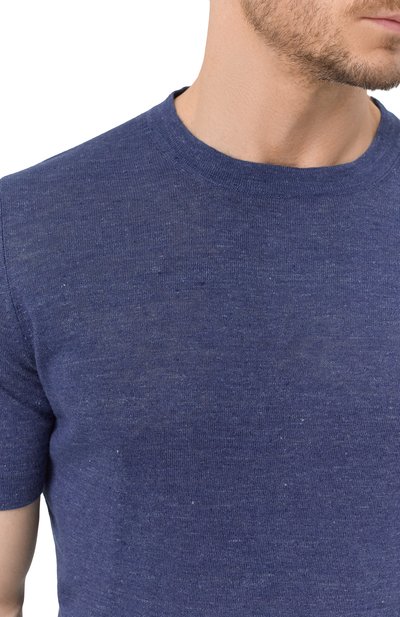 Футболка изо льна и хлопка BRUNELLO CUCINELLI, арт. M2L00340, фото 5