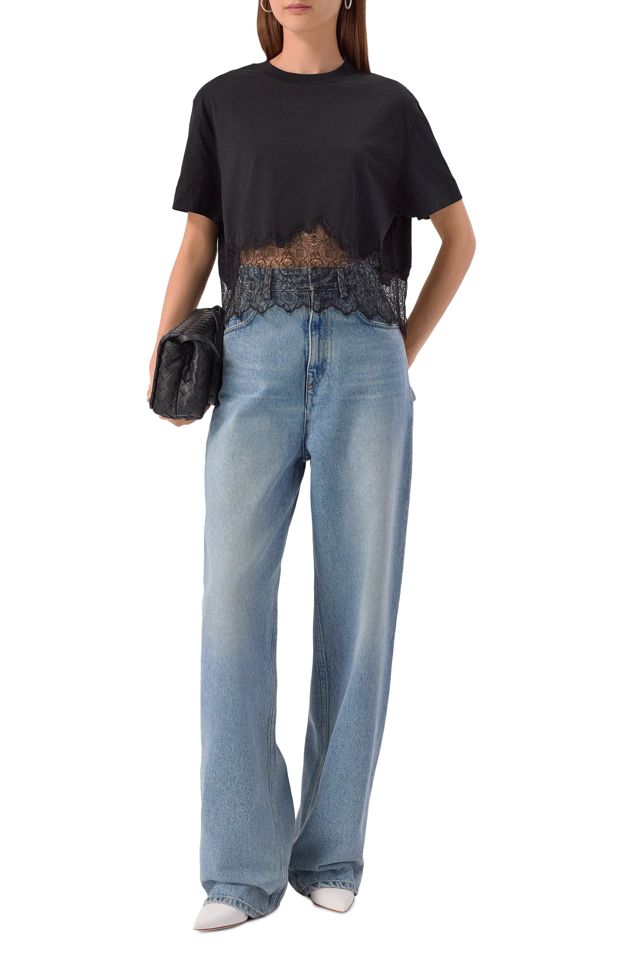 Хлопковая футболка GIVENCHY черного цвета по цене 96800 руб., арт. BW709X/3YNL, фото 2 Хлопковая футболка GIVENCHY, арт. BW709X/3YNL, фото 2