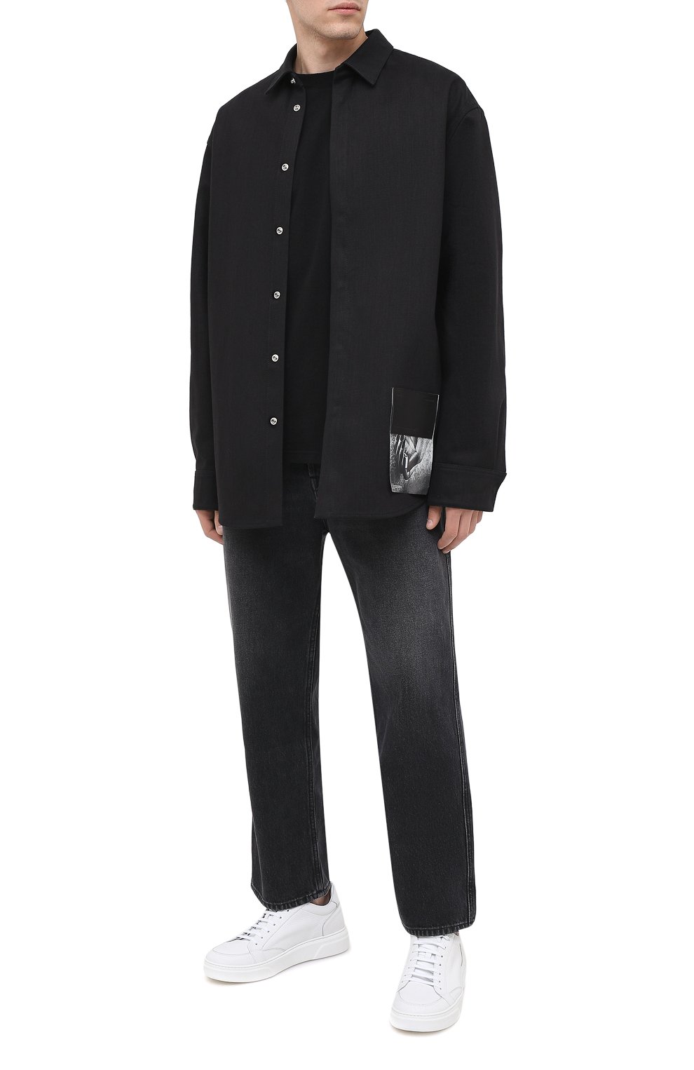 Хлопковый лонгслив RTA, арт. MF094-49BLK1, фото 2