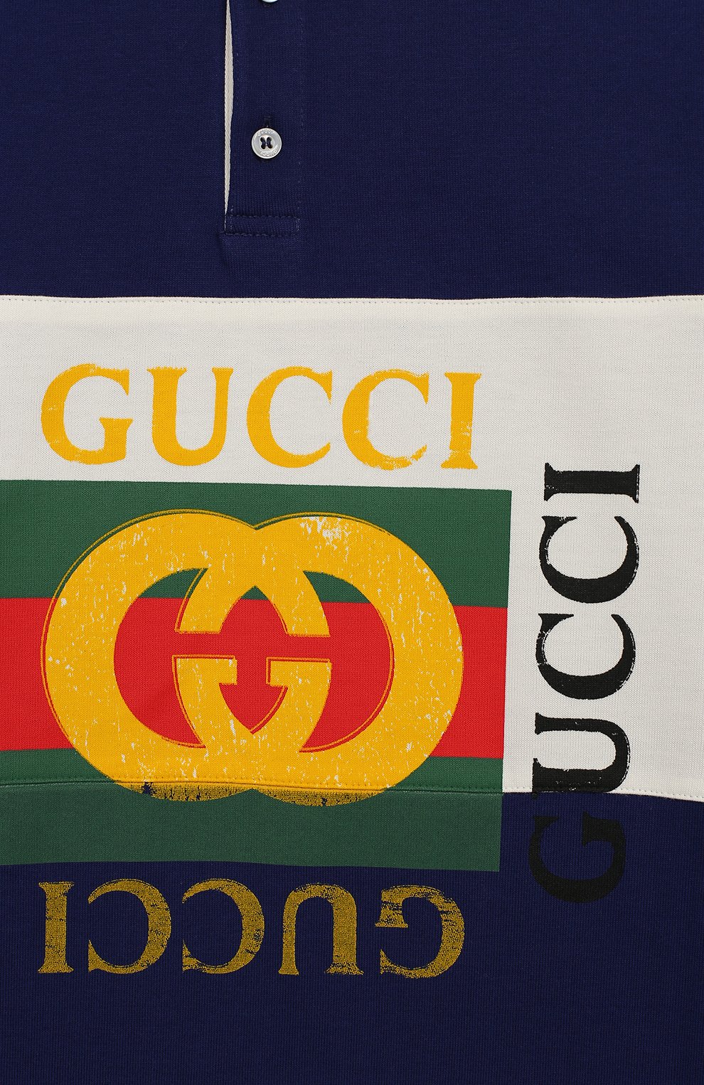 Хлопковое поло GUCCI, арт. 573935/XJAAM, фото 3