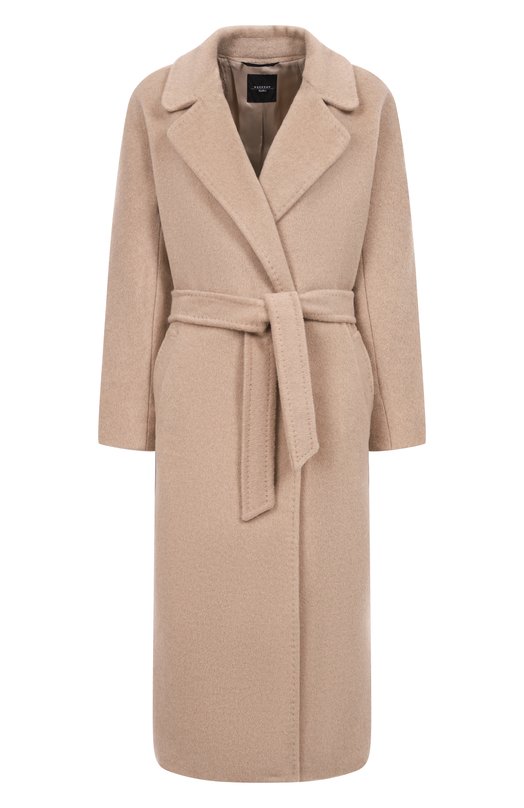 Шерстяное пальто Weekend Max Mara TEMPERA Бежевый TEMPERA