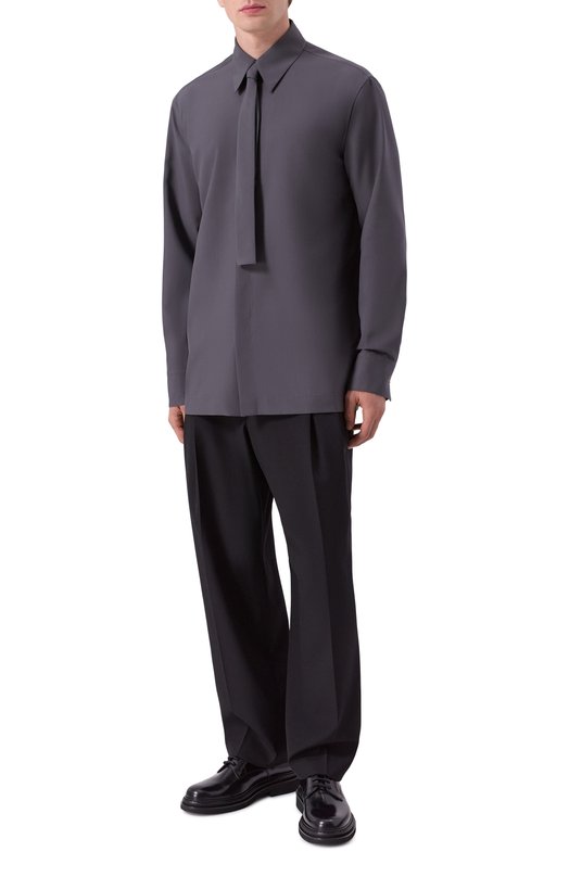 Шерстяная рубашка Jil Sander J22DL0321-J40249 Серый  J22DL0321-J40249 Фото 2