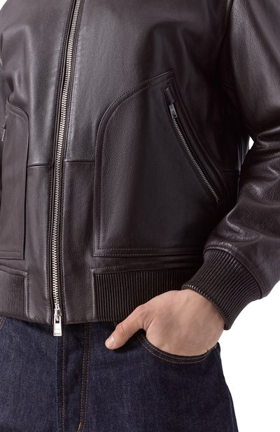 Кожаный бомбер BOSS, арт. 50547589, фото 5