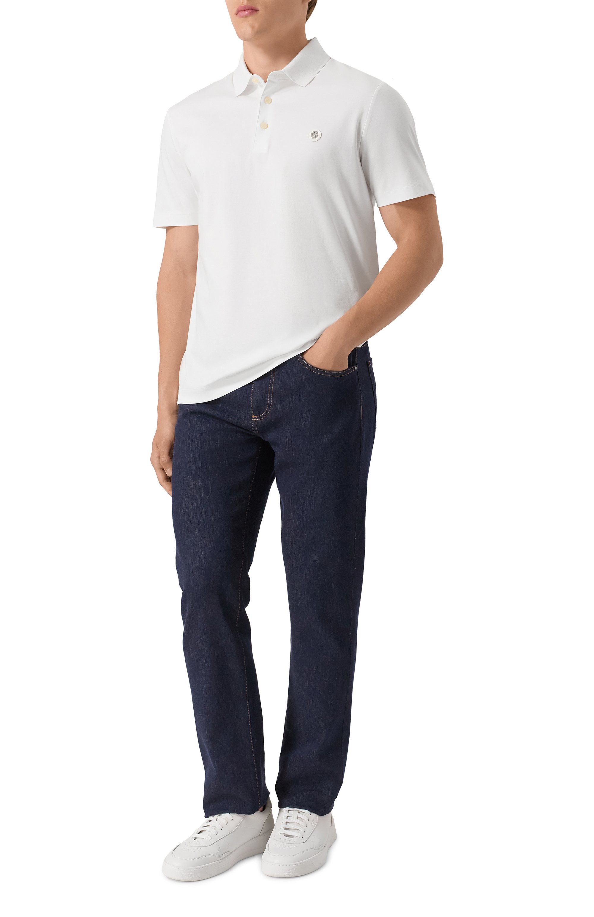 Хлопковое поло BOSS, арт. 50520297, фото 2