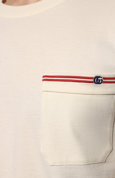 Хлопковая футболка GUCCI, арт. 673710/XJDVI, фото 5