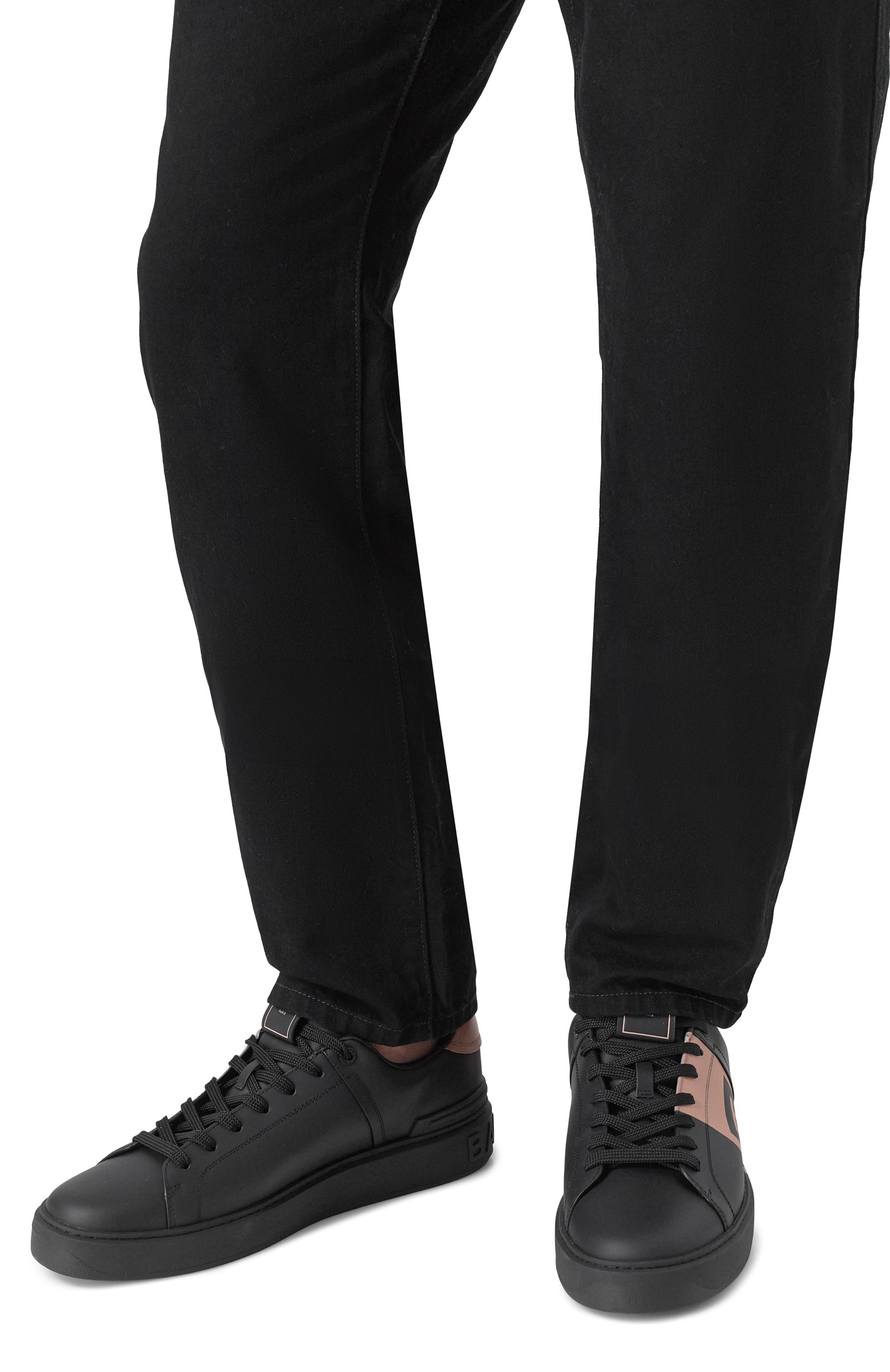 Кожаные кеды b-court BALMAIN, арт. FM0VI288/L0BP, фото 3