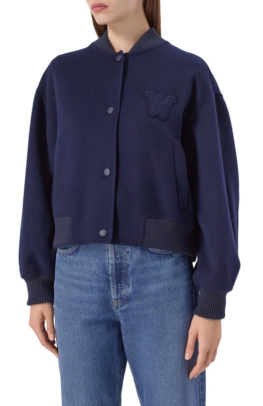 Шерстяной бомбер Weekend Max Mara ZELANTE Синий  ZELANTE Фото 3