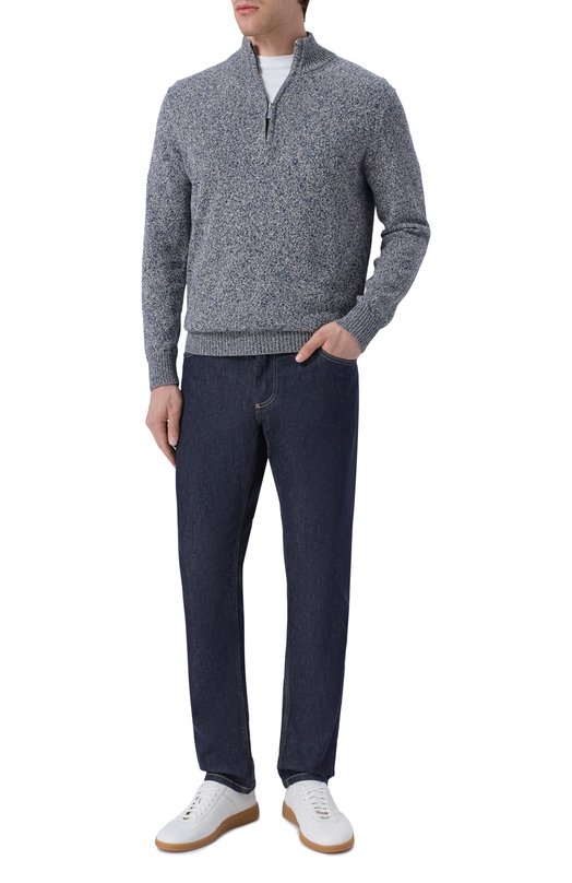 Хлопковый джемпер Andrea Campagna M5426-8076 Синий  M5426-8076 Фото 2