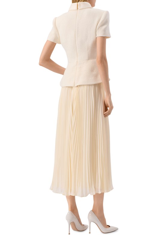 Комбинированное платье self-portrait RS26161MBC Кремовый  RS26161MBC Фото 3