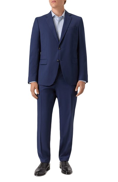 Шерстяной костюм BOSS темно-синего цвета по цене 105000 руб., арт. 50546079, фото 2 Шерстяной костюм BOSS, арт. 50546079, фото 2