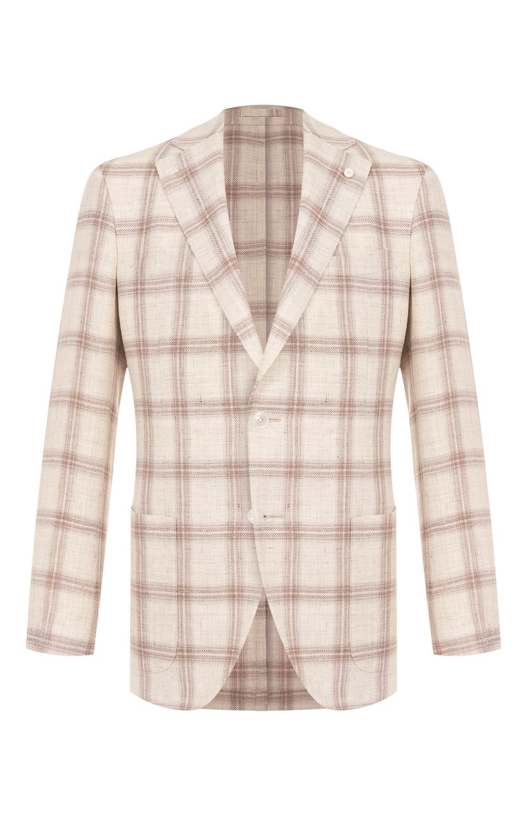 Пиджак изо льна и шерсти LUIGI BIANCHI, арт. 2403/52077, фото 1