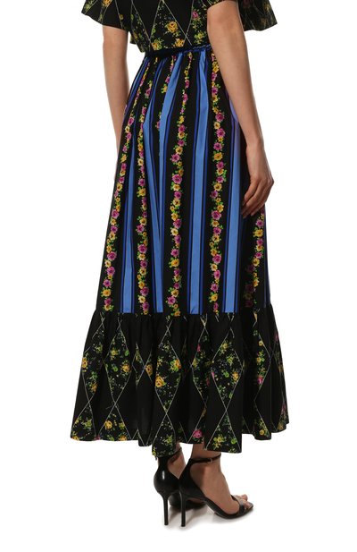 Хлопковая юбка MSGM синего цвета по цене 49950 руб., арт. 3241MDD16 227150, фото 3 Хлопковая юбка MSGM, арт. 3241MDD16 227150, фото 3