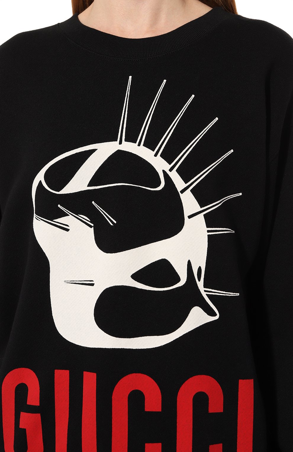 Хлопковый свитшот GUCCI черного цвета по цене 113000 руб., арт. 469250 XJBUG, фото 5 Хлопковый свитшот GUCCI, арт. 469250 XJBUG, фото 5