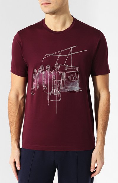 Хлопковая футболка ZEGNA, арт. VS372/ZZ630E, фото 3