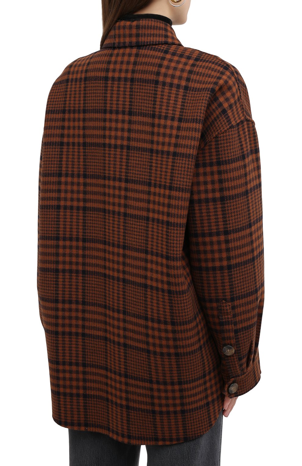 Шерстяная рубашка NANUSHKA, арт. MARTIN_NAVY RUST CHECK_D0UBLE W00L, фото 4