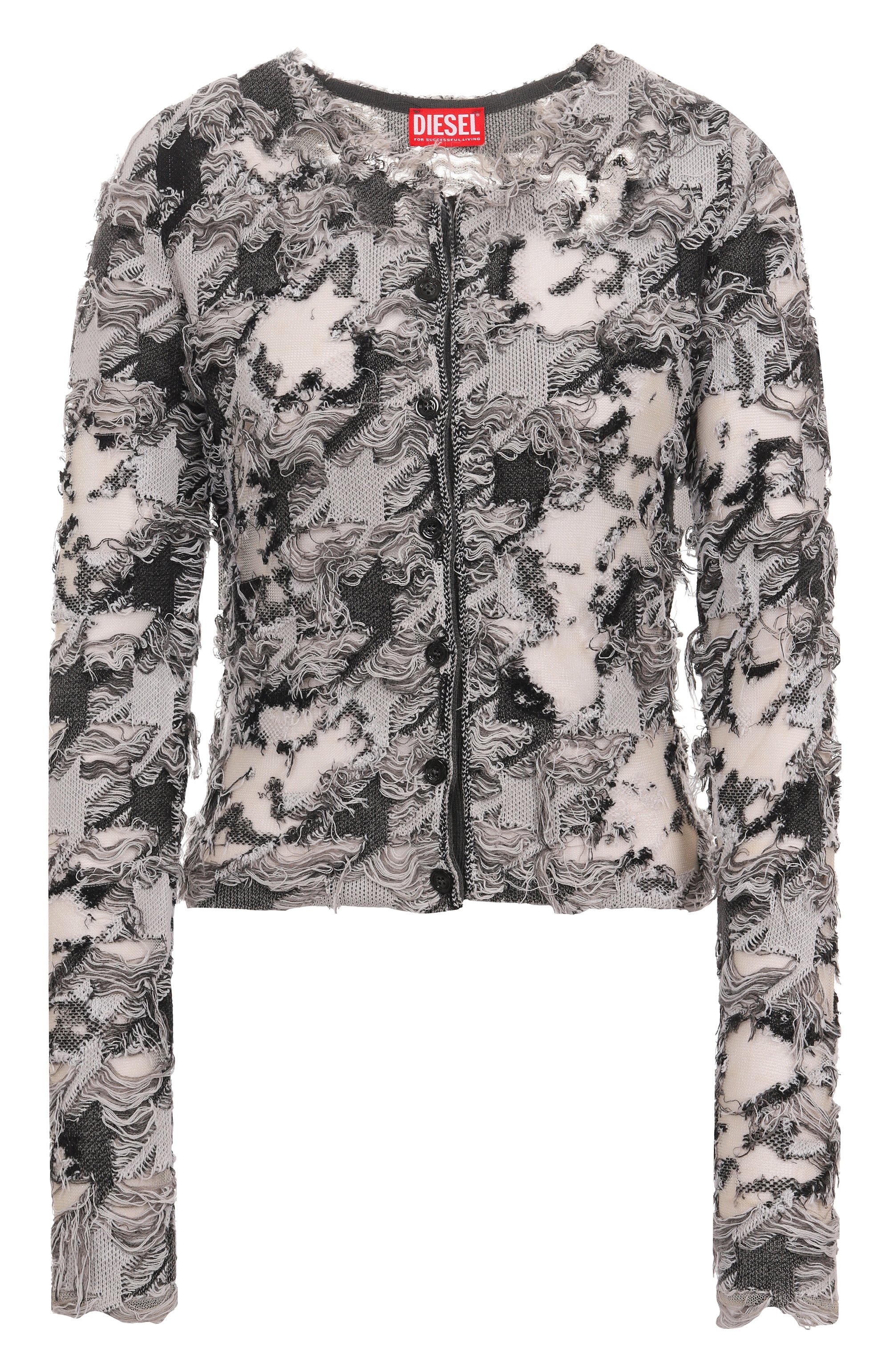 Хлопковый кардиган m-sibylla DIESEL серого цвета по цене 73900 руб., арт. A21465/0LKDQ, фото 1 Хлопковый кардиган m-sibylla DIESEL, арт. A21465/0LKDQ, фото 1