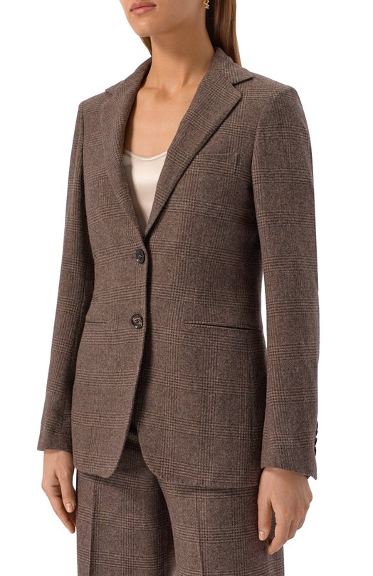 Жакет из шерсти и кашемира Kiton D58504K0550G02 Коричневый  D58504K0550G02 Фото 3