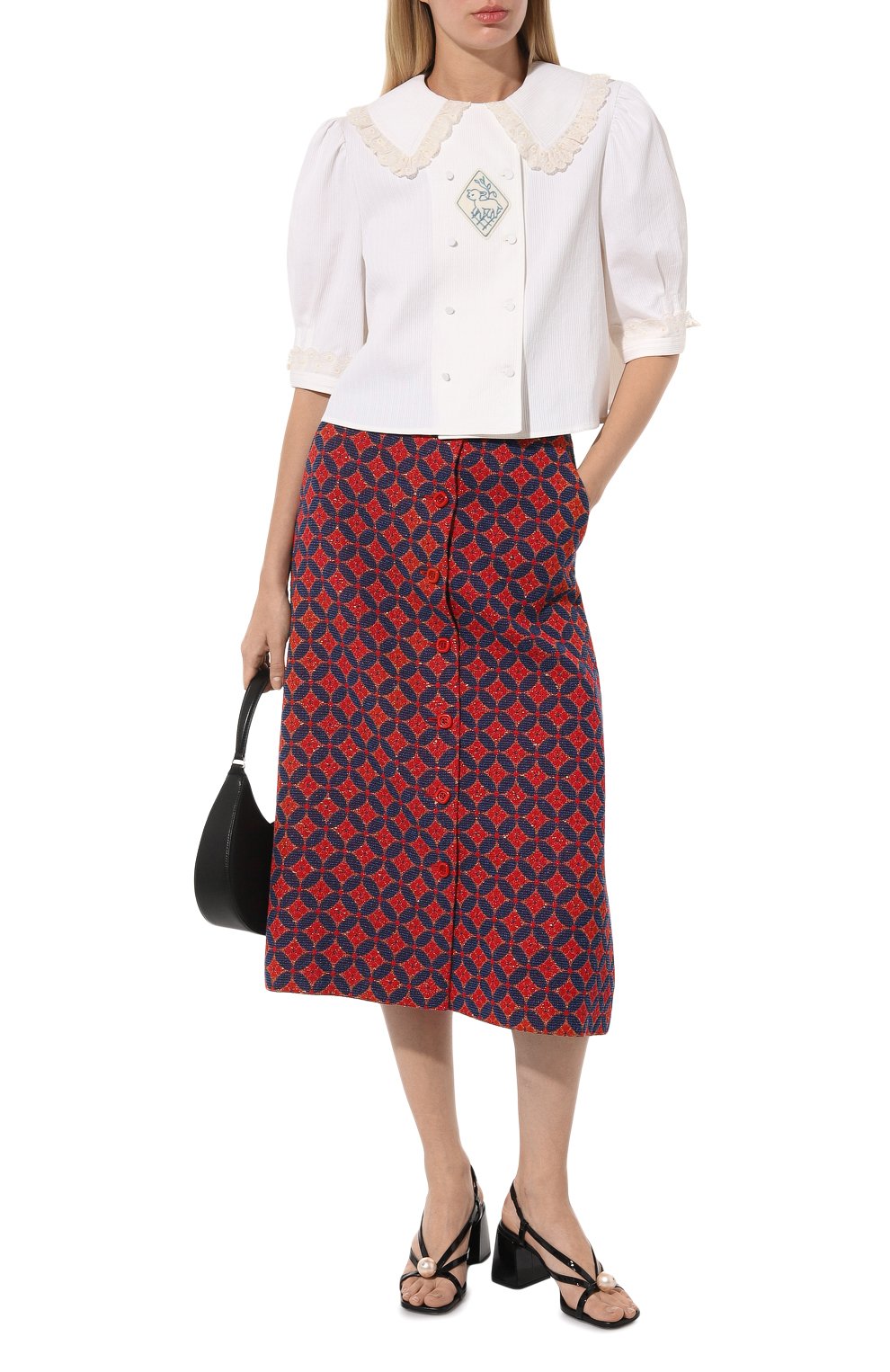 Хлопковая юбка GUCCI, арт. 649618 ZAF6X, фото 2