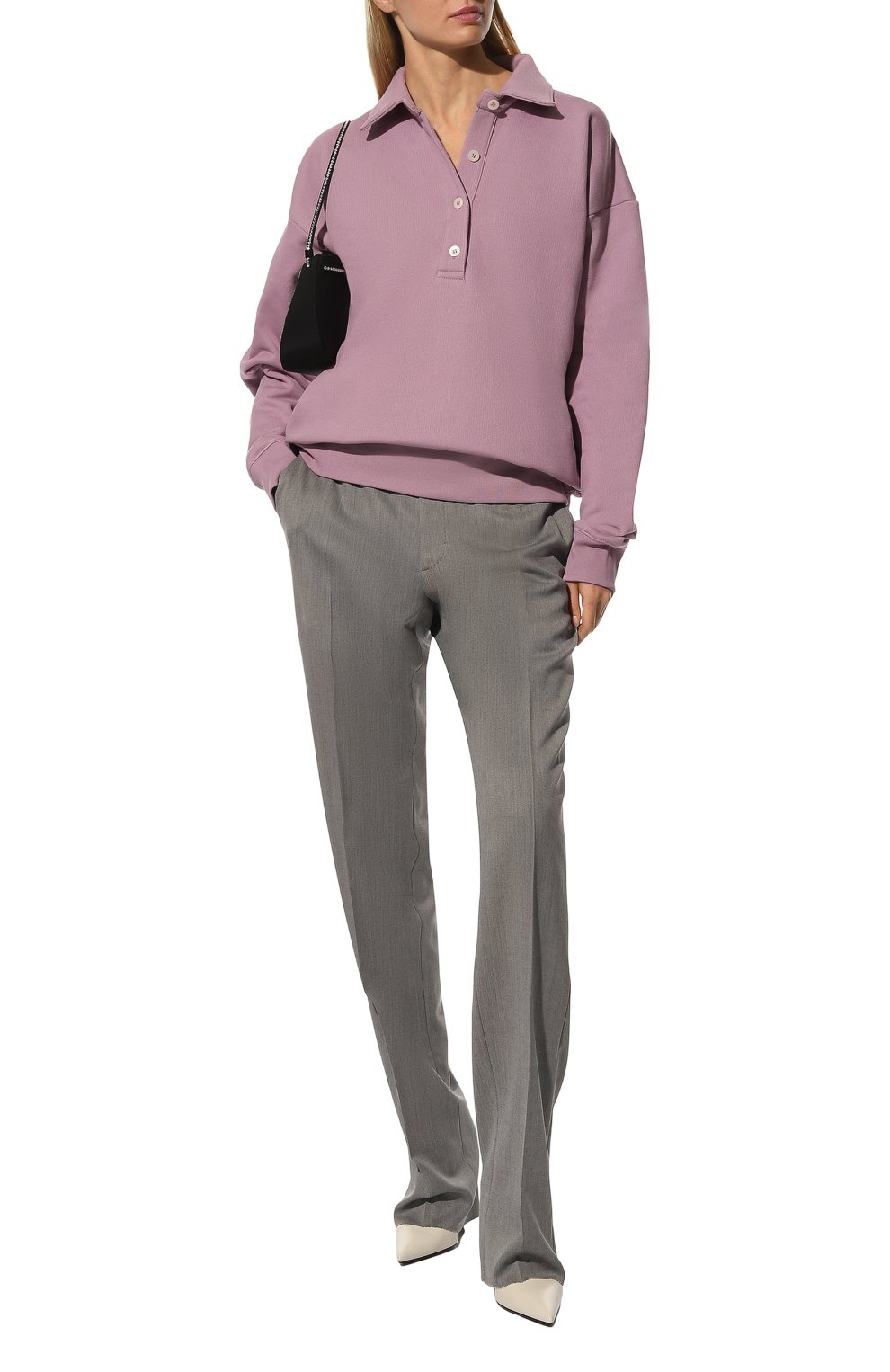 Хлопковое поло DRIES VAN NOTEN сиреневого цвета по цене 45600 руб., арт. 222-011129-5615, фото 2 Хлопковое поло DRIES VAN NOTEN, арт. 222-011129-5615, фото 2