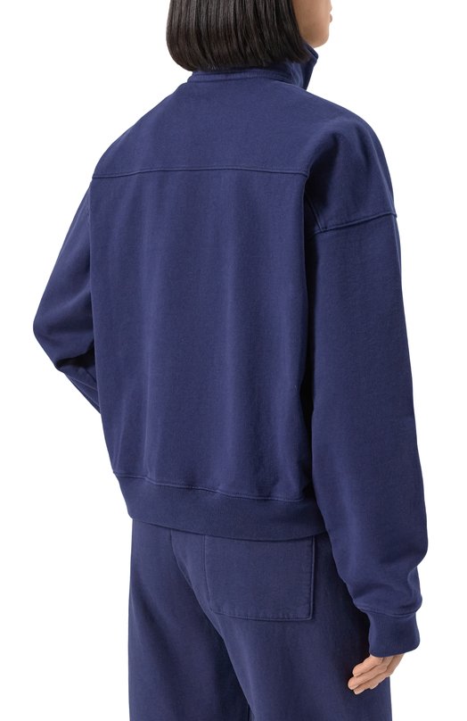 Хлопковый свитшот Sporty and Rich ST073612241BL106 Синий  ST073612241BL106 Фото 4