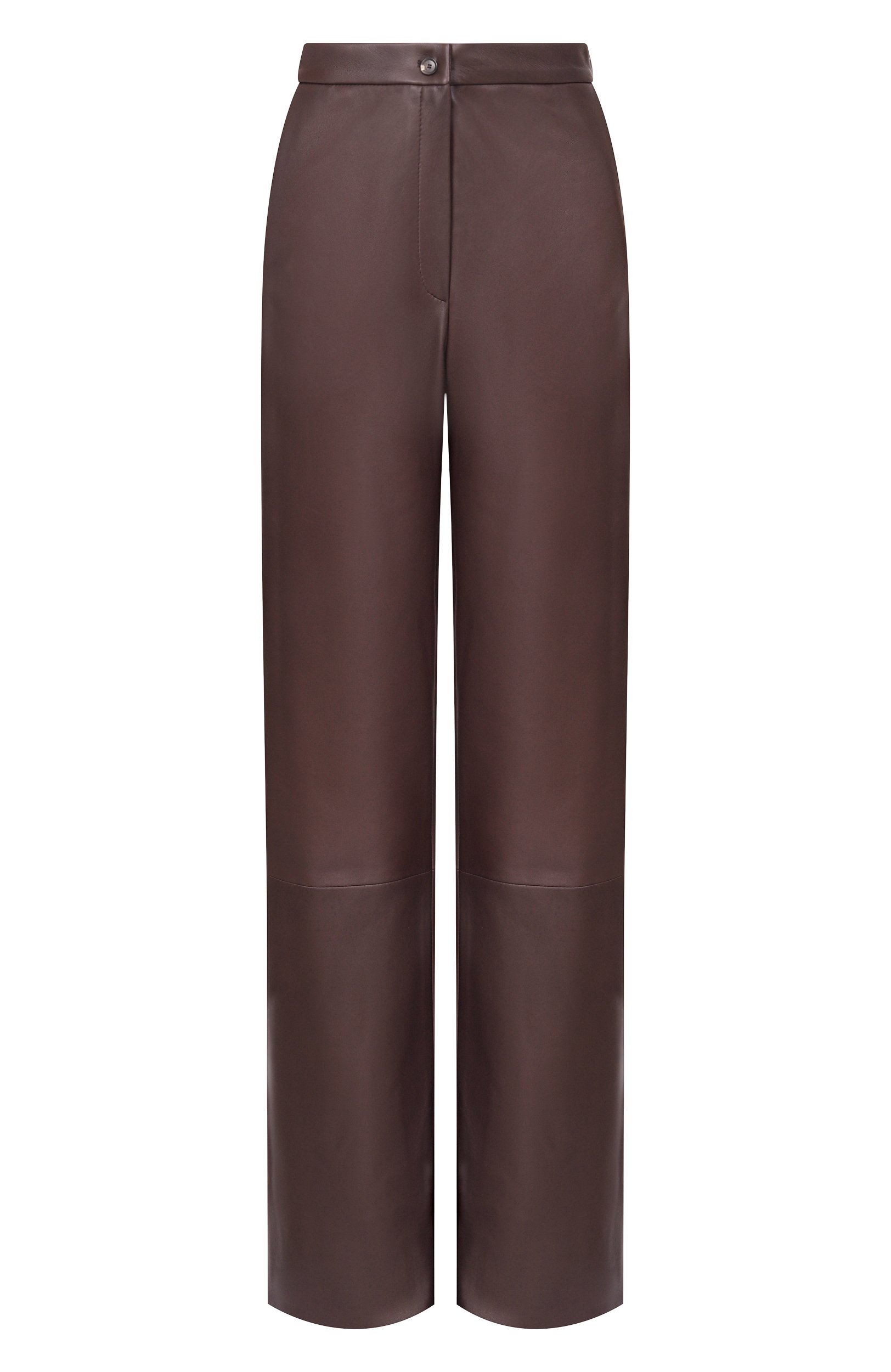 Кожаные брюки KITON коричневого цвета по цене 499500 руб., арт. D58171K0564L, фото 1 Кожаные брюки KITON, арт. D58171K0564L, фото 1