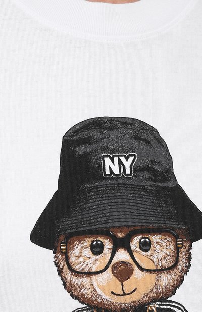 Хлопковая футболка DOMREBEL белого цвета по цене 17500 руб., арт. NY BEAR/B0X T/W, фото 5 Хлопковая футболка DOMREBEL, арт. NY BEAR/B0X T/W, фото 5