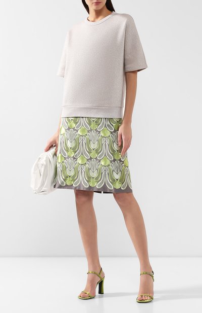 Хлопковая юбка DRIES VAN NOTEN серого цвета по цене 64800 руб., арт. 192-10802-8063, фото 2 Хлопковая юбка DRIES VAN NOTEN, арт. 192-10802-8063, фото 2