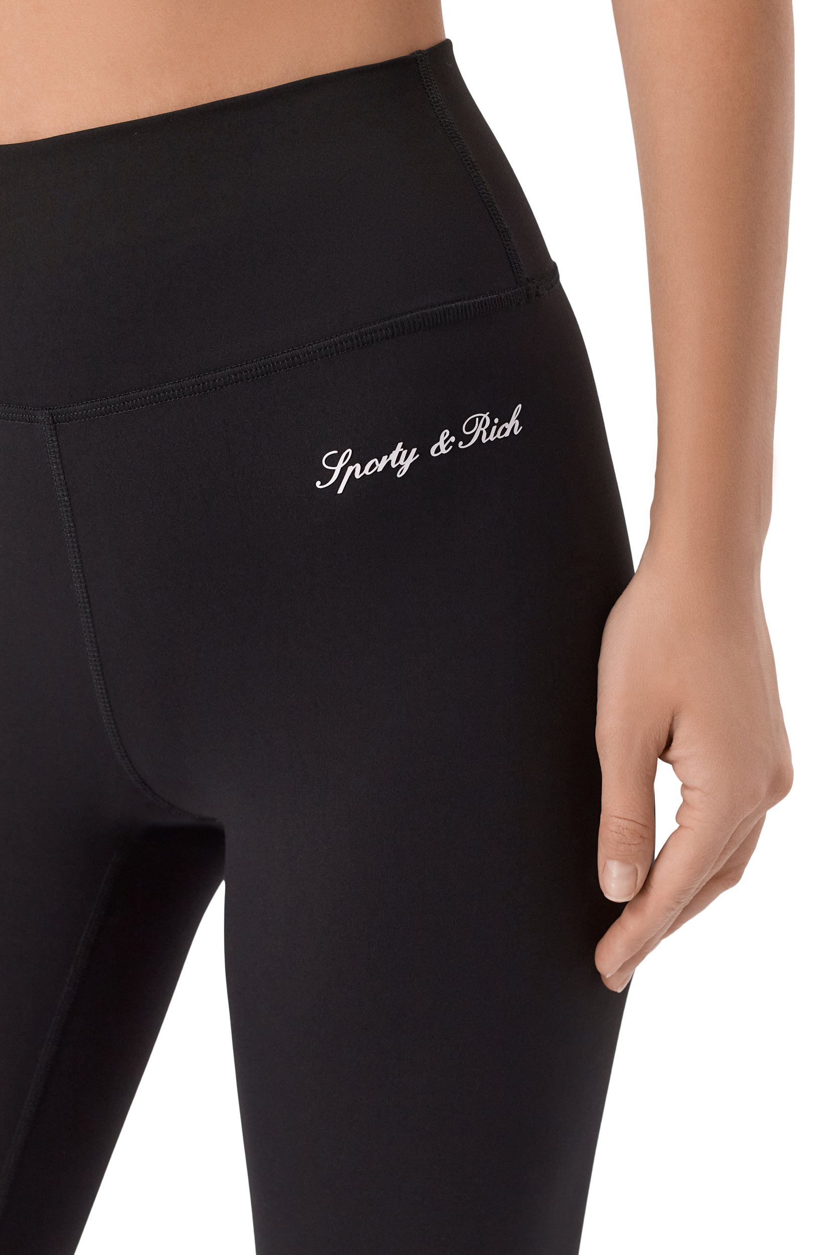 Легинсы SPORTY AND RICH черного цвета по цене 20750 руб., арт. PA00271326BA01, фото 5 Легинсы SPORTY AND RICH, арт. PA00271326BA01, фото 5