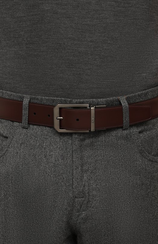 Двусторонний ремень Zegna B011CZ/LHAT0 Коричневый  B011CZ/LHAT0 Фото 2