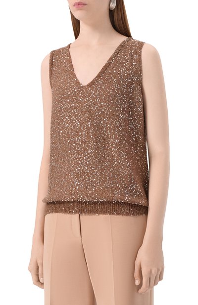 Топ с отделкой пайетками WEEKEND MAX MARA, арт. ACAICI, фото 3
