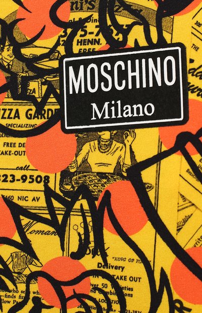 Хлопковый свитшот MOSCHINO, арт. HMF02T/LDB31/4A-8A, фото 3