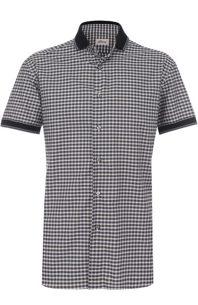 Хлопковая рубашка с короткими рукавами BRIONI, арт. SC32/P603M, фото 1