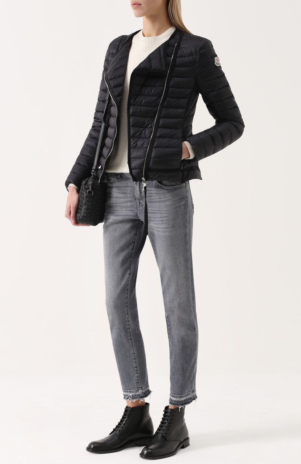 Стеганый приталенный пуховик с косой молнией MONCLER, арт. C1-093-45904-99-53048, фото 2