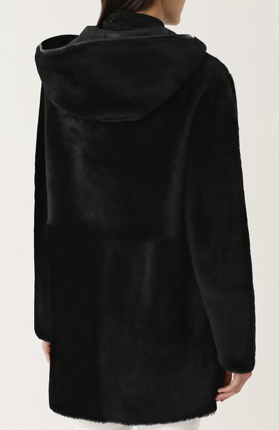 Шуба с капюшоном из овчины ESCADA, арт. 5024612, фото 4