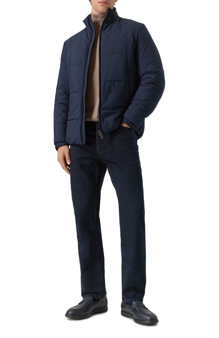 Мужские кожаные пенни-лоферы KITON, арт. USSA103N0012602