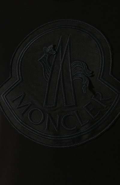 Хлопковая футболка MONCLER черного цвета по цене 29950 руб., арт. E2-093-80918-00-V8059, фото 5 Хлопковая футболка MONCLER, арт. E2-093-80918-00-V8059, фото 5