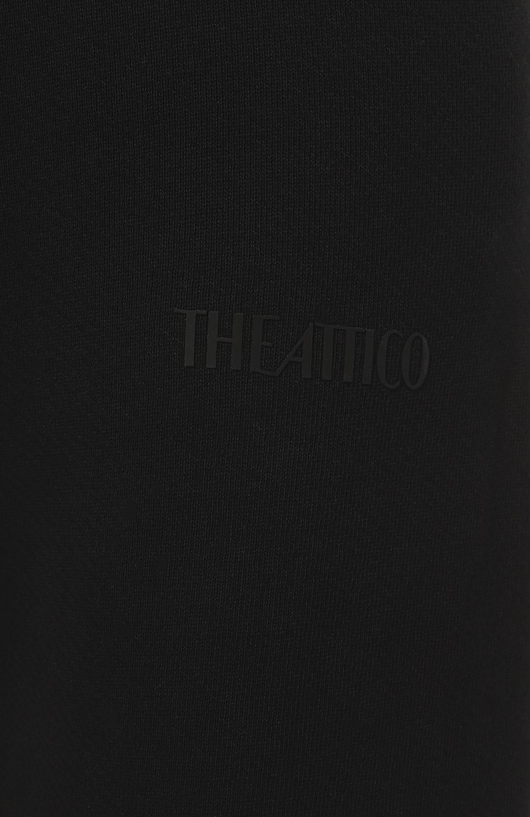 Женские хлопковые брюки THE ATTICO черного цвета, арт. 241WCP34/JF04 | Фото 5 (Материал внешний: Хлопок; Длина (брюки, джинсы): Стандартные; Женское Кросс-КТ: Брюки-одежда; Силуэт Ж (брюки и джинсы): Прямые; Стили: Классический)