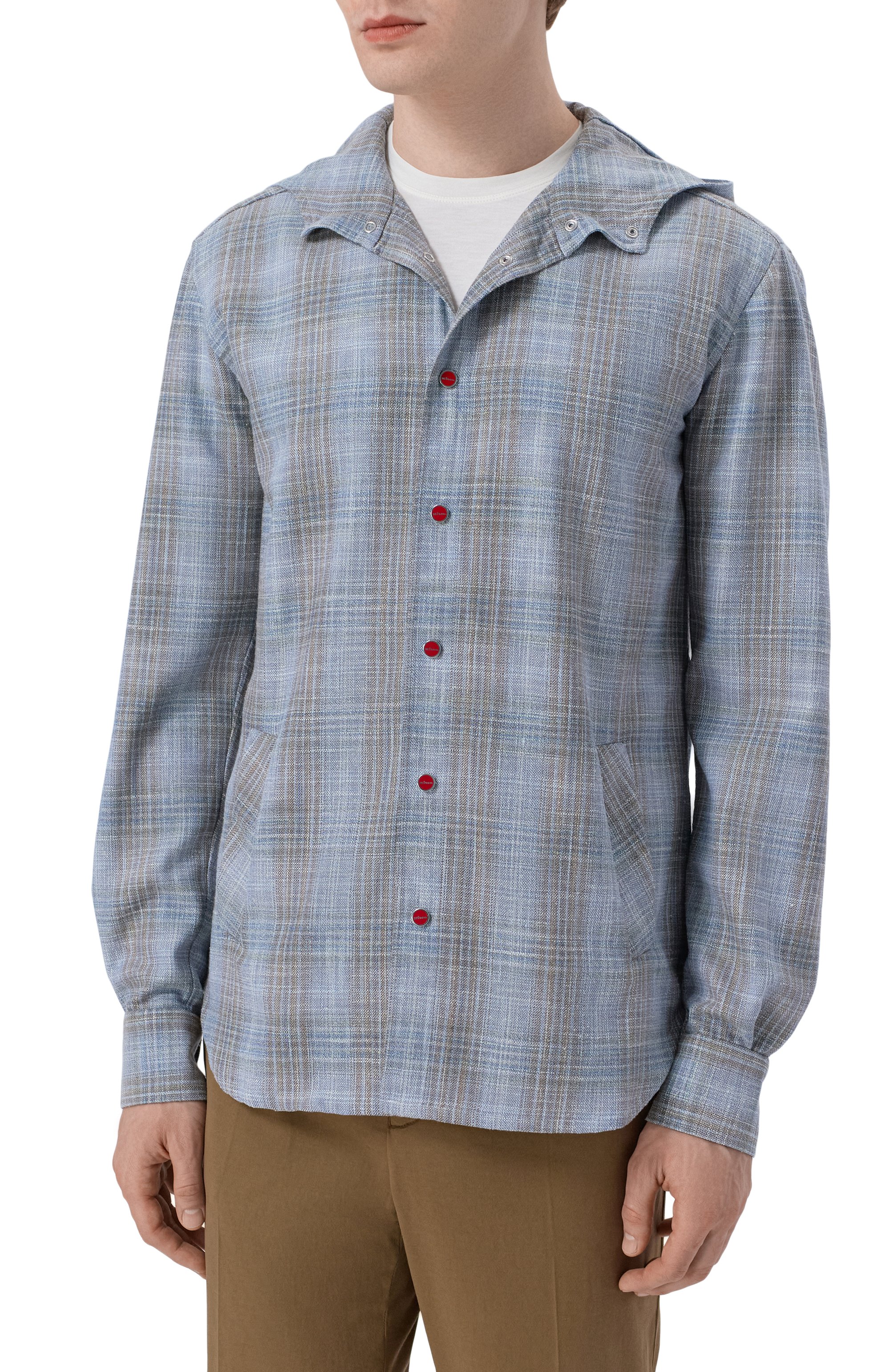 Рубашка из шерсти и шелка KITON, арт. UMCMARK0628G, фото 3