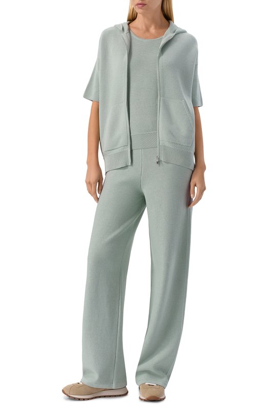 Брюки из шелка и хлопка MVST WS61-605MU Зелёный  WS61-605MU Фото 2