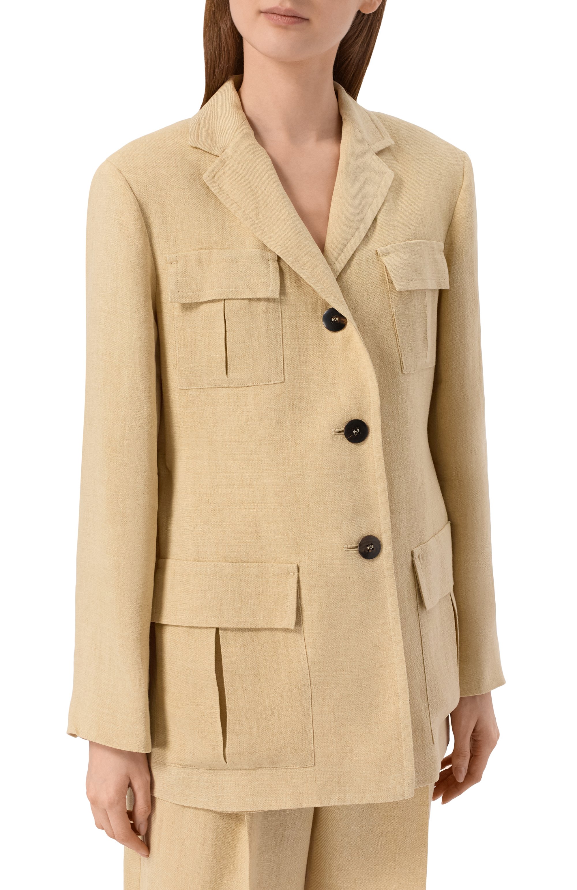 Льняной жакет MAX MARA STUDIO, арт. MSTADESS0, фото 3