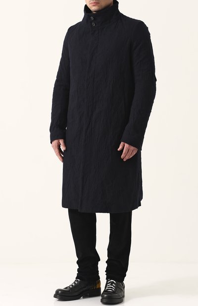 Однобортное шерстяное пальто с воротником-стойкой POEME BOHEMIEN, арт. CP-07 M/W-512, фото 2