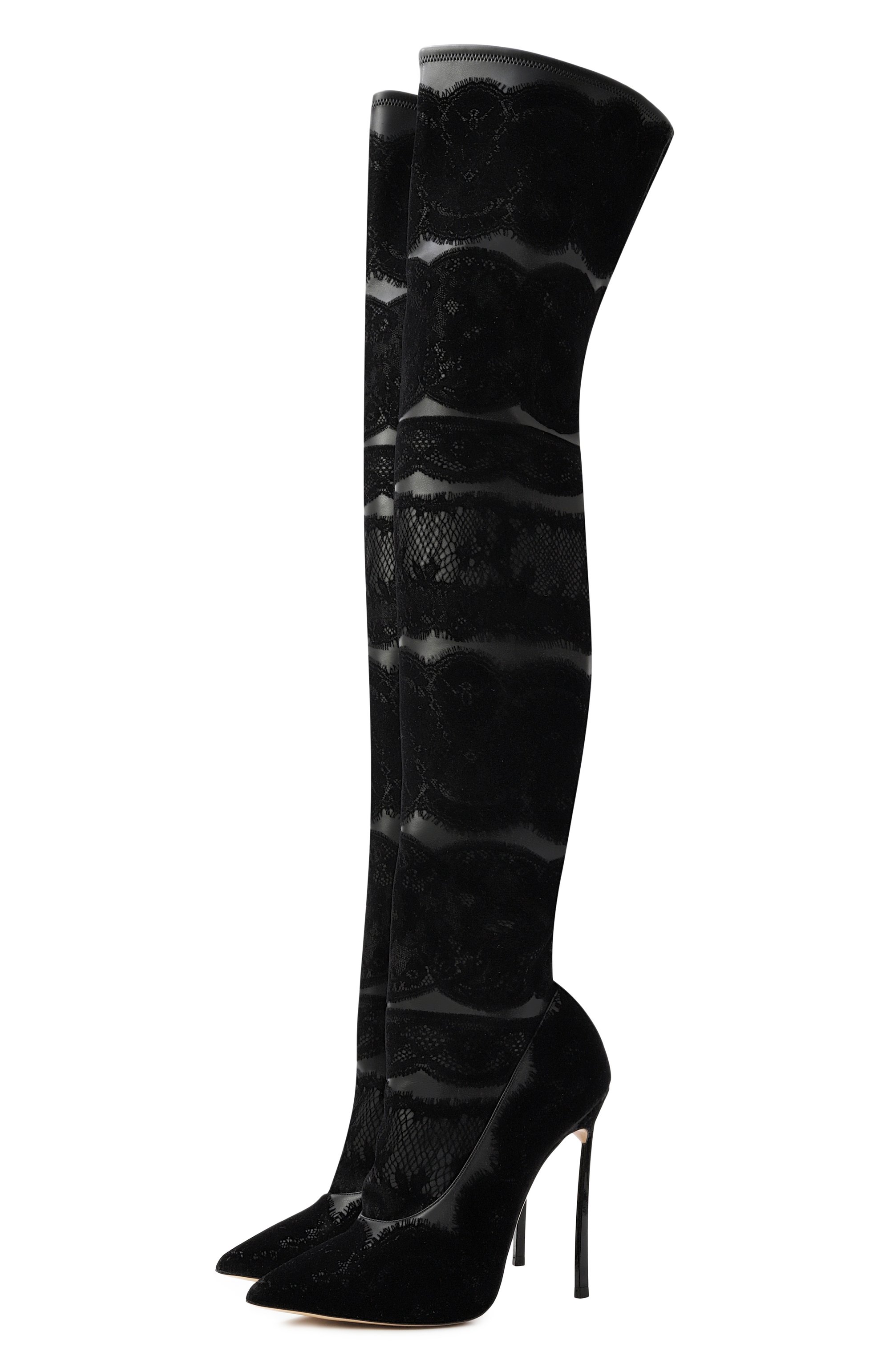 Комбинированные ботфорты blade 120 CASADEI, арт. 1T082A120TLNGRE, фото 1