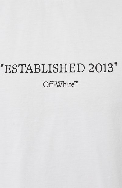 Хлопковая футболка OFF-WHITE, арт. 0MAA120C99JER009, фото 5