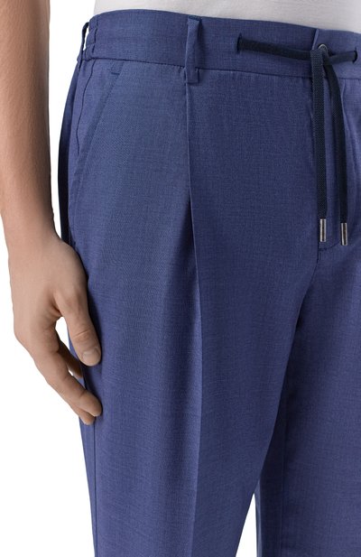 Шерстяные брюки CAPOBIANCO синего цвета по цене 55950 руб., арт. 20M808.FU00., фото 5 Шерстяные брюки CAPOBIANCO, арт. 20M808.FU00., фото 5