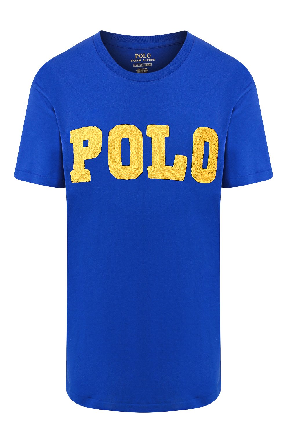 Хлопковая футболка POLO RALPH LAUREN синего цвета по цене 17800 руб., арт. 211763498, фото 1 Хлопковая футболка POLO RALPH LAUREN, арт. 211763498, фото 1