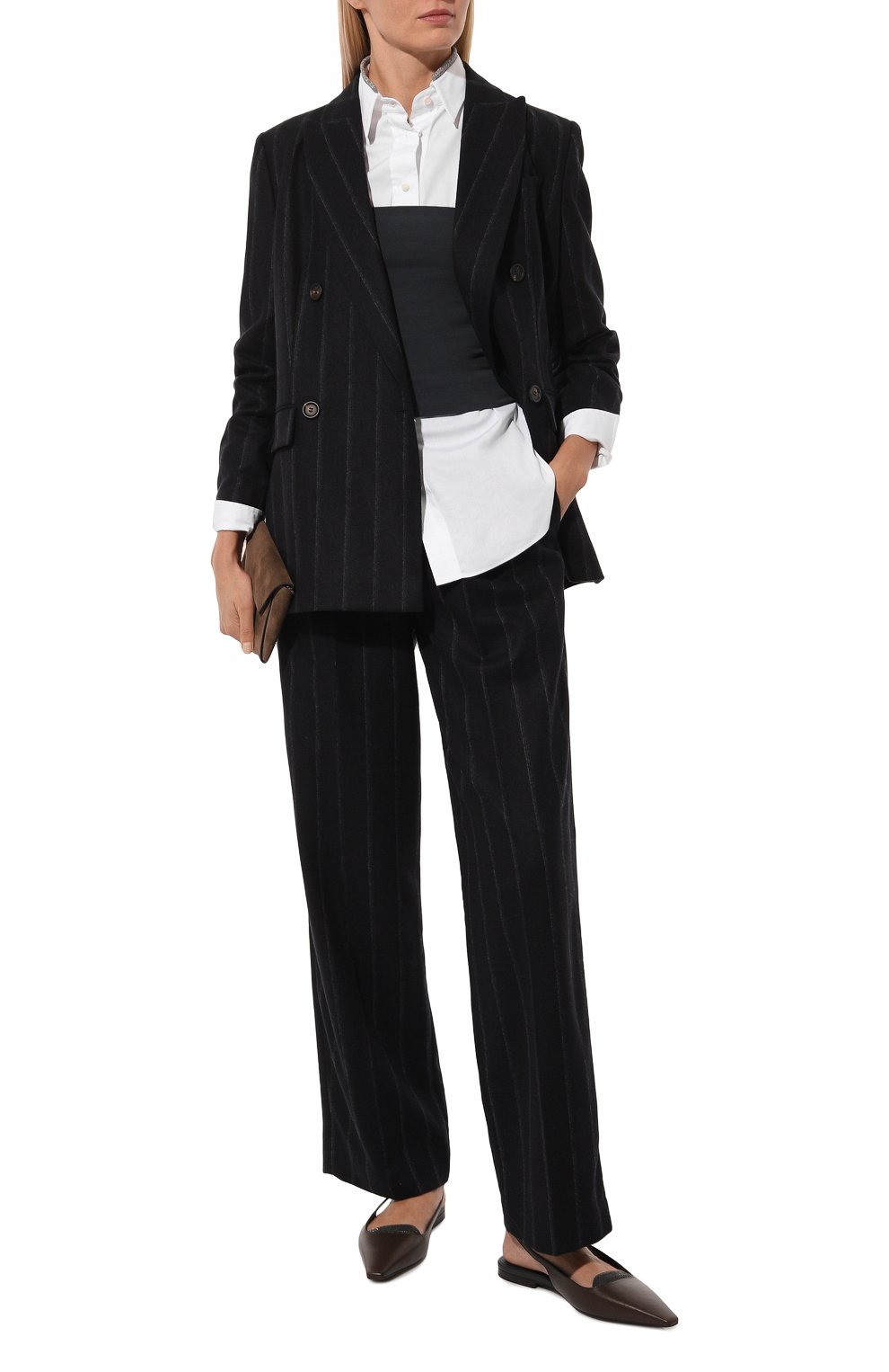 Шерстяные брюки BRUNELLO CUCINELLI, арт. MD589P8725, фото 2